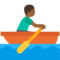 Person Rowing Boat - Medium Black emoji on Google